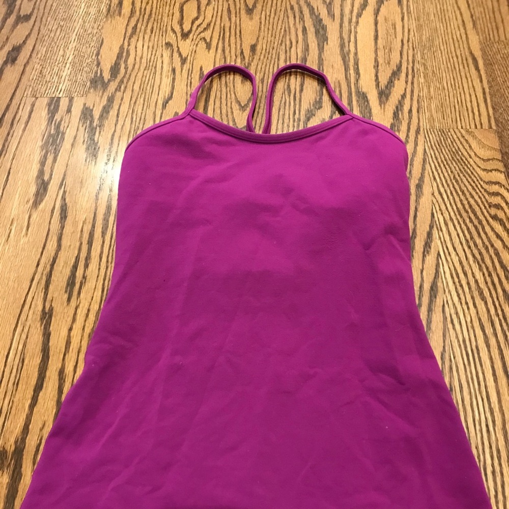 Lululemon power y tank magenta size 4